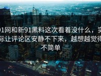 91网和新91黑料这次看着没什么，实际让评论区安静不下来，越想越觉得不简单