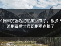 91网浏览器起初热度回来了，很多人追到最后才意识到重点换了
