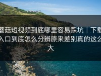 蘑菇短视频到底哪里容易踩坑｜下载入口到底怎么分辨原来差别真的这么大