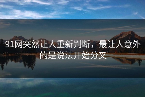 91网突然让人重新判断，最让人意外的是说法开始分叉