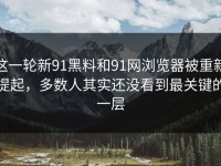 这一轮新91黑料和91网浏览器被重新提起，多数人其实还没看到最关键的一层