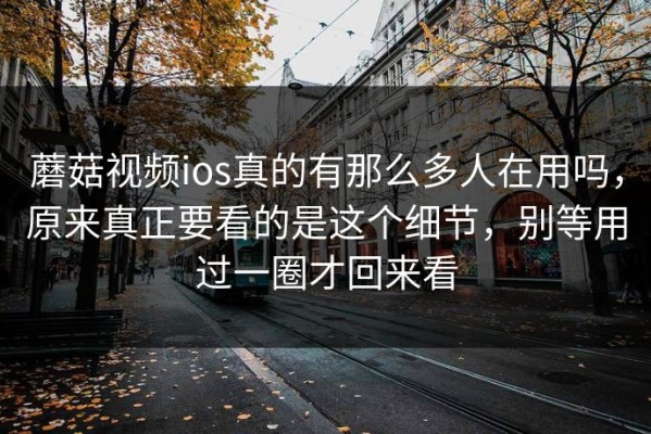 蘑菇视频ios真的有那么多人在用吗，原来真正要看的是这个细节，别等用过一圈才回来看