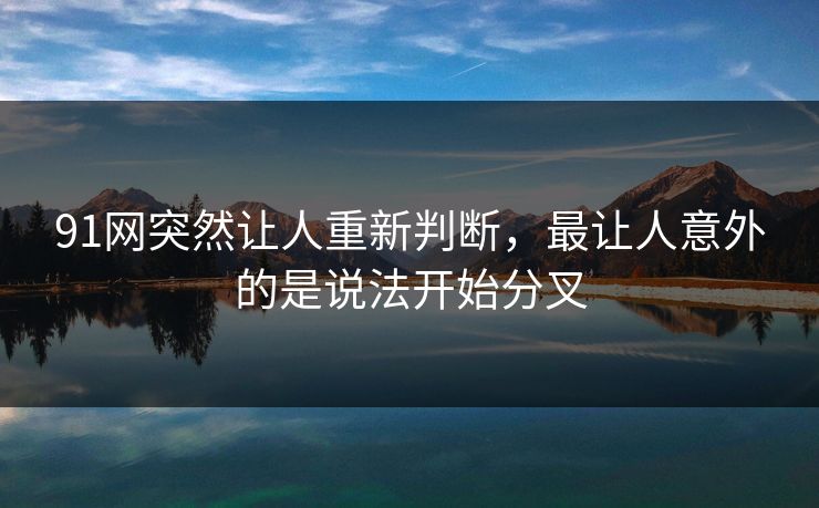 91网突然让人重新判断，最让人意外的是说法开始分叉