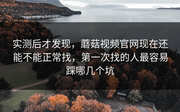 实测后才发现，蘑菇视频官网现在还能不能正常找，第一次找的人最容易踩哪几个坑