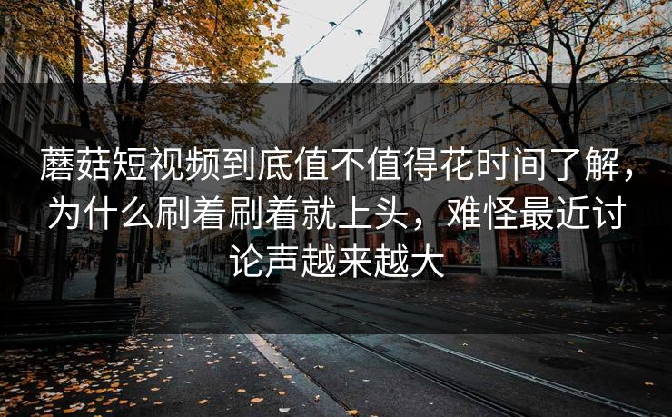 蘑菇短视频到底值不值得花时间了解，为什么刷着刷着就上头，难怪最近讨论声越来越大